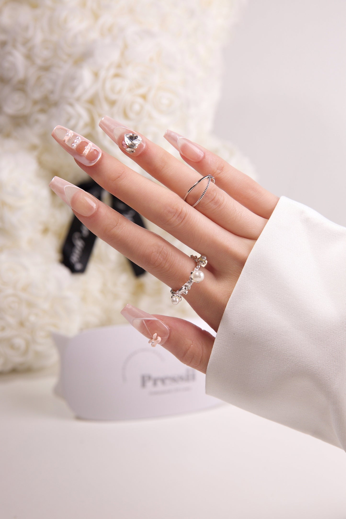 Pressii 69 Pink Ballerina Handmade Reusable Press-on Nail