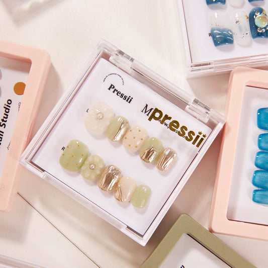 Pressii 24 Fresh Spring Handmade Reusable Press-on Nail