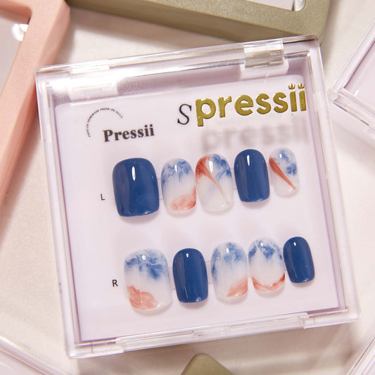 Pressii 32 Tie Dye Handmade Reusable Press-on Nail