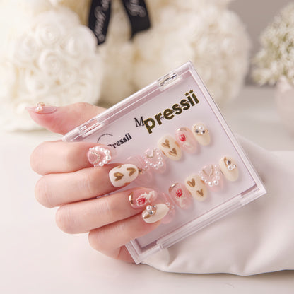 Pressii 137 opulent pearl Handmade Reusable Press-on Nail