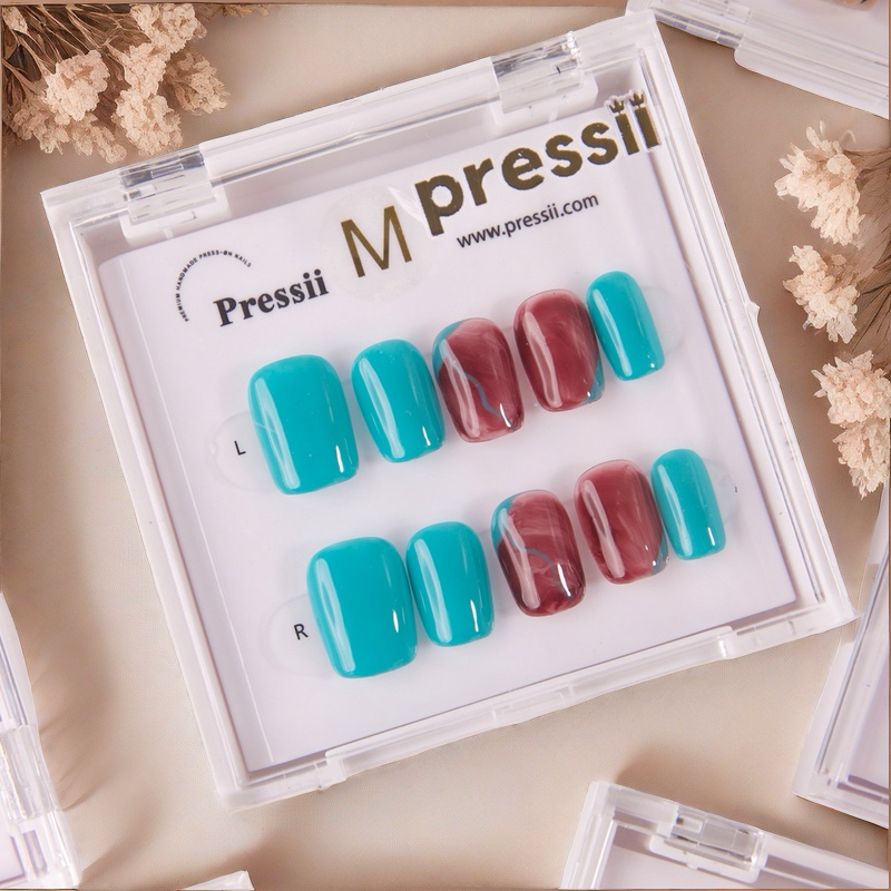 Pressii 140 Marine Amber Handmade Reusable Press-on Nail