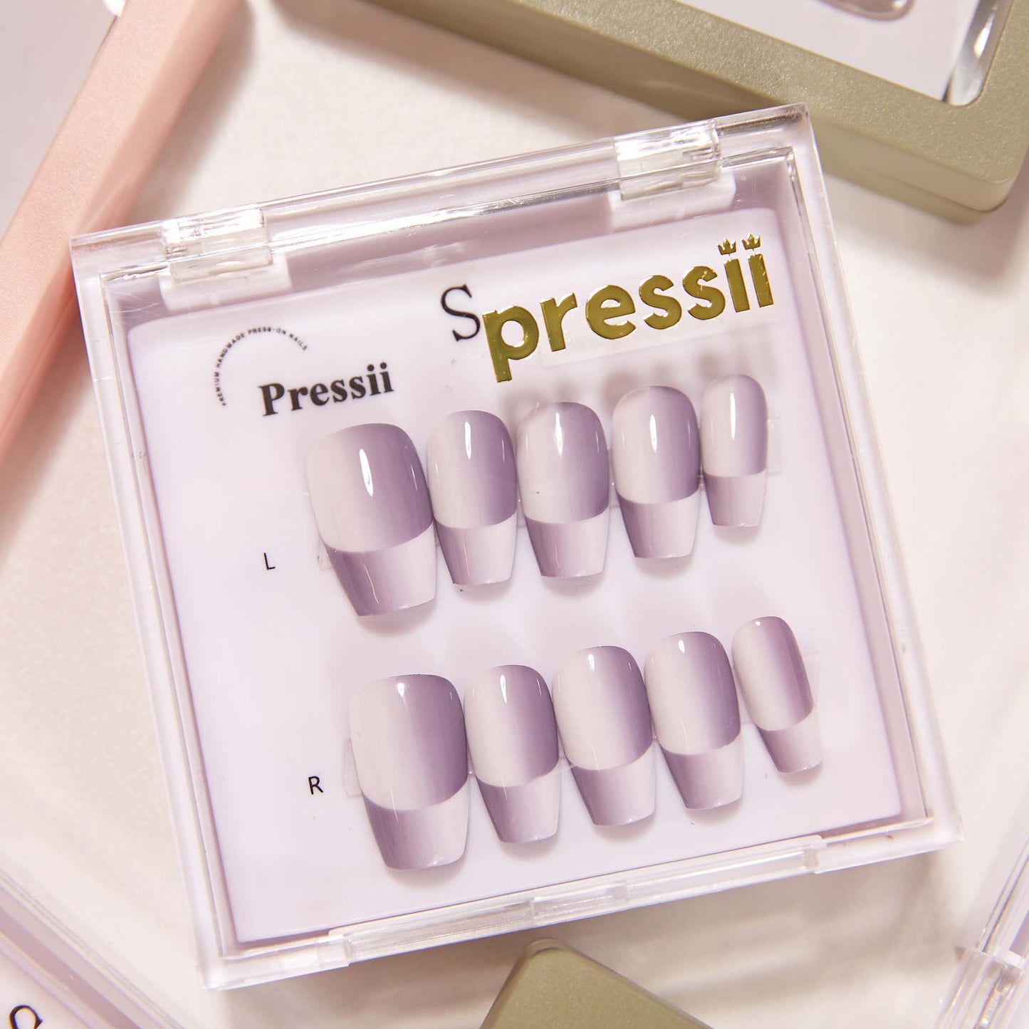 Pressii 88 Purple Hybrid Handmade Reusable Press-on Nail